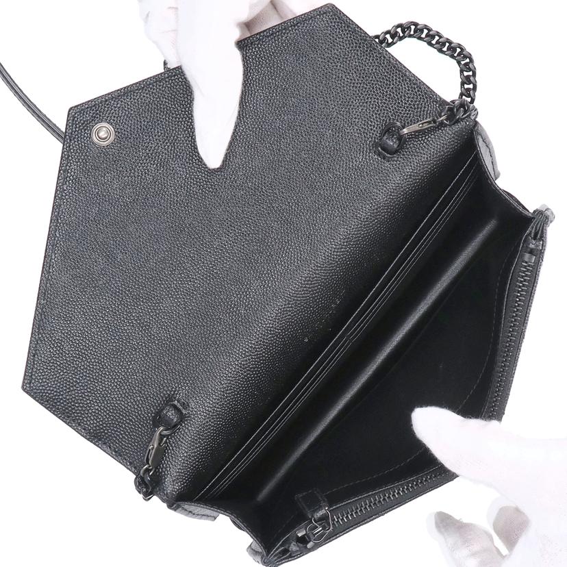 SAINT　LAURENT サンローラン/モノグラムサンローランエンベロープチェーンウォレット/393953//112*/SAランク/18
