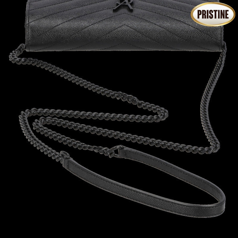 SAINT　LAURENT サンローラン/カサンドラエンベロープチェーンウォレット/393953//112*/SAランク/18