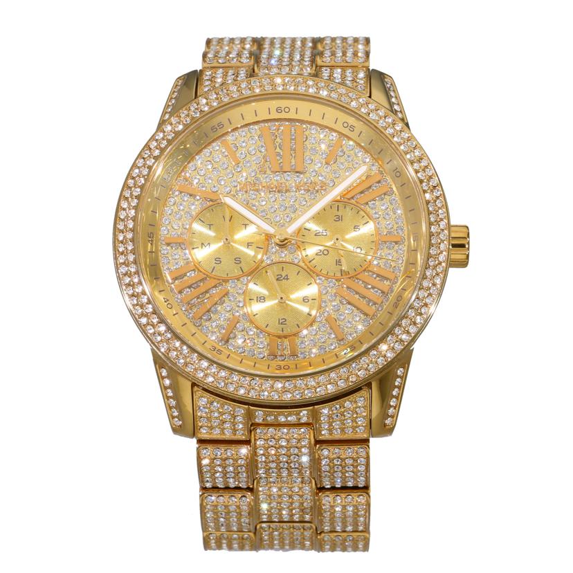 MICHAEL KORS マイケルコース/ラインストーン/ゴールドアナログウォッチ/クォーツ/MK6789//252***/Aランク/18