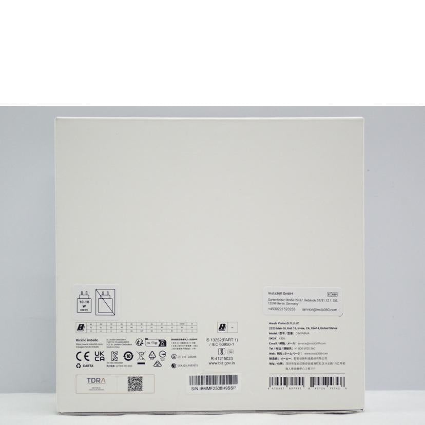 Insta Insta/【未開封】8K360度アクションカメラ/Insta360 X4//IBMMF2508H9SSP/SAランク/62