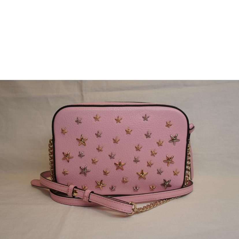 JIMMY　CHOO ジミーチュウ/LULLABYスタースタッズレザーチェーンバッグピンク//SAランク/92