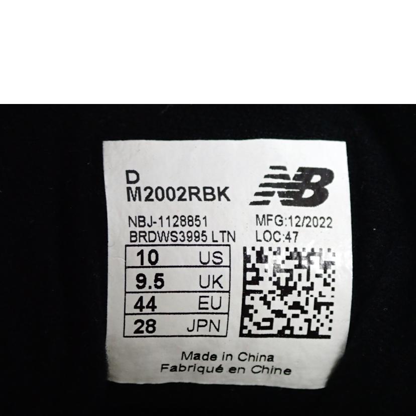 new　balance ﾆｭｰﾊﾞﾗﾝｽ/NB　2002　/M2002RBK//28.0cm/Bランク/62