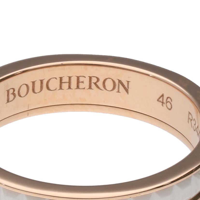 BOUCHERON ブシュロン/750キャトルホワイトハーフリング/サイズ46/約＃6//R34472/ABランク/40