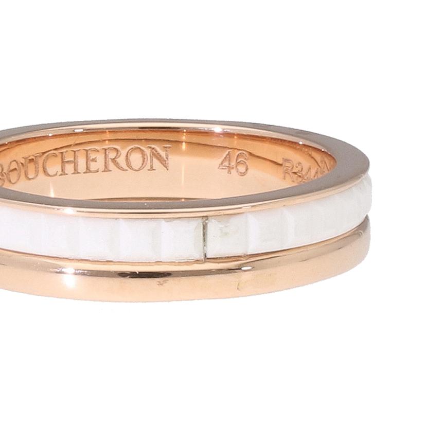 BOUCHERON ブシュロン/750キャトルホワイトハーフリング/サイズ46/約＃6//R34472/ABランク/40