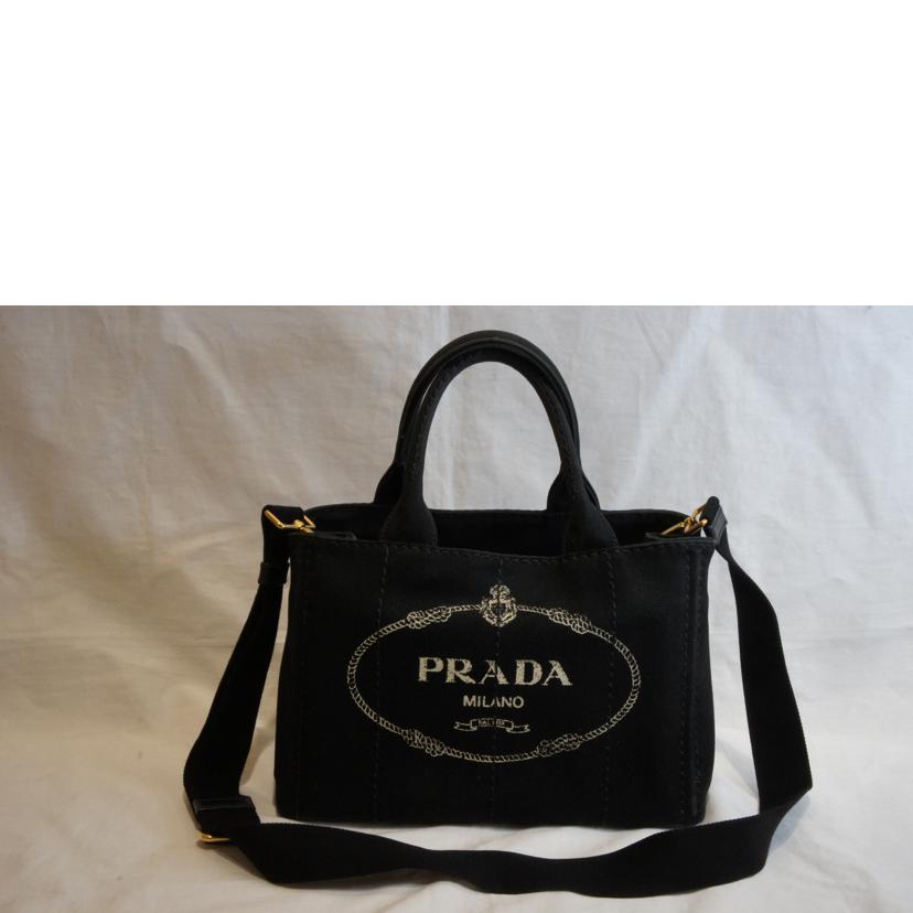 PRADA プラダ/ミニカナパキャンバスブラック2WAY//204/ABランク/92