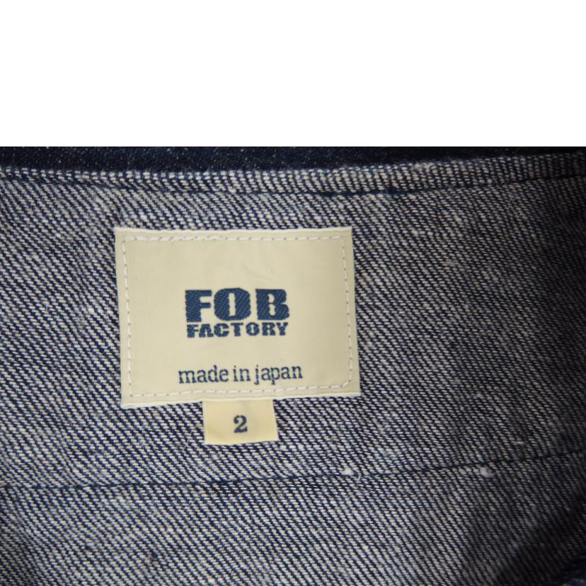 FOB　FACTORY/デニムベースボールシャツ/F3490//ABランク/82