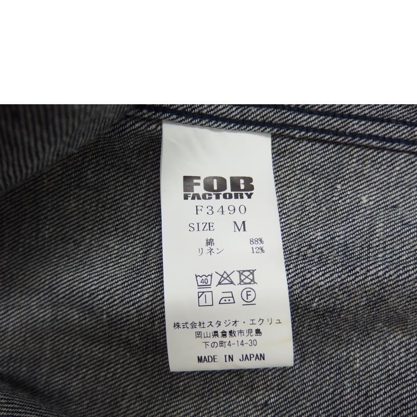 FOB　FACTORY/デニムベースボールシャツ/F3490//ABランク/82