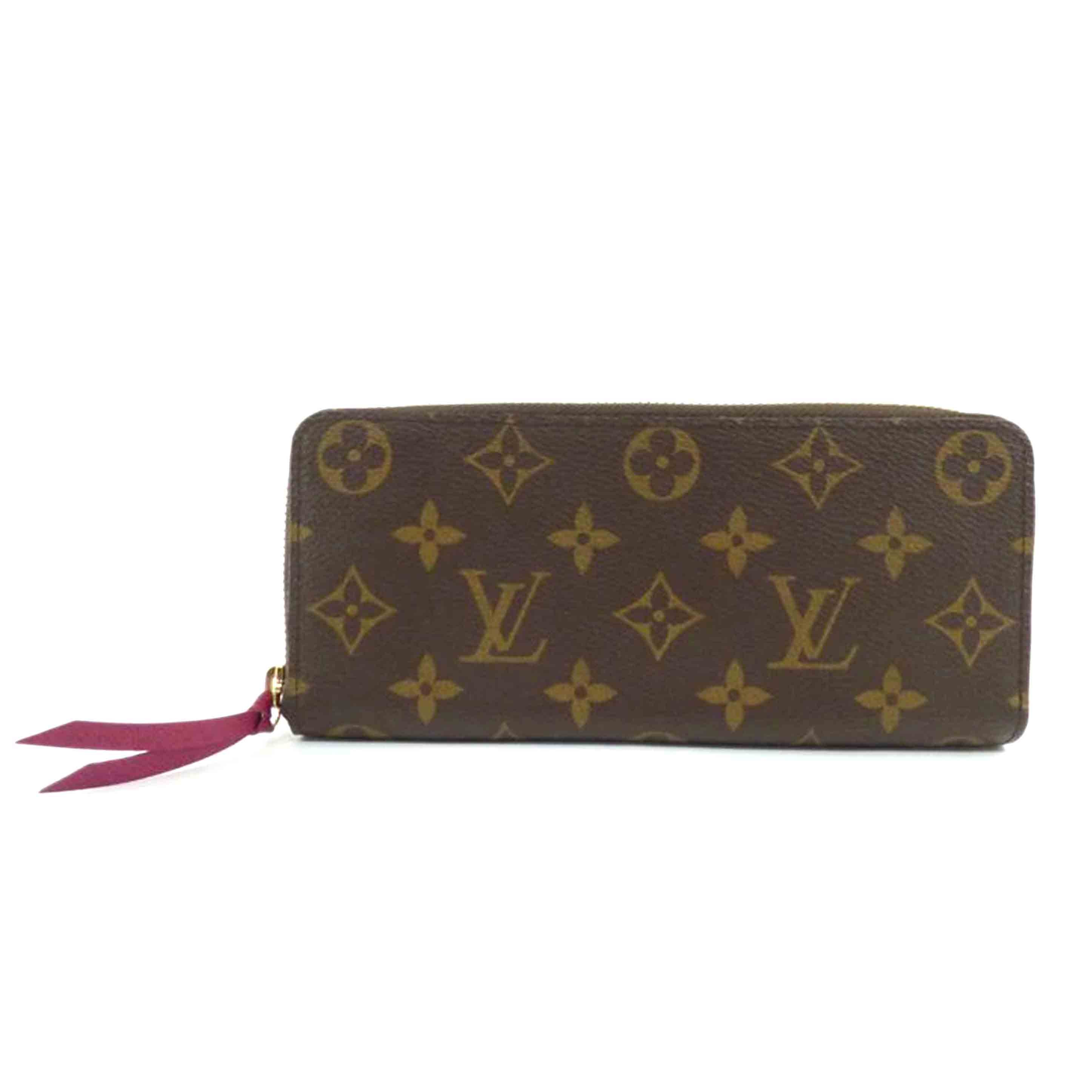 LOUIS　VUITTON ルイ・ヴィトン/ポルトフォイユ・クレマンス／モノグラム／フューシャ/M60742//IC/Aランク/64
