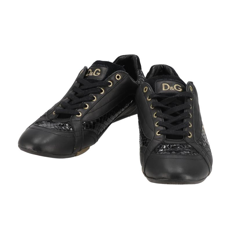 DOLCE＆GABBANA ドルチェ＆ガッバーナ/レザーローカットスニーカー/ブラック//ABランク/18