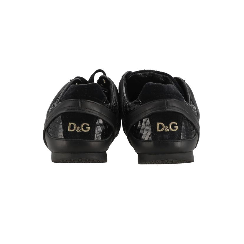 DOLCE＆GABBANA ドルチェ＆ガッバーナ/レザーローカットスニーカー/ブラック//ABランク/18