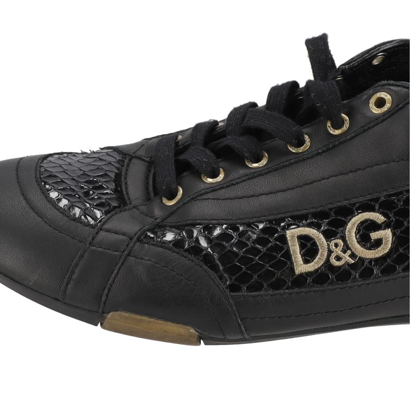 DOLCE＆GABBANA ドルチェ＆ガッバーナ/レザーローカットスニーカー/ブラック//ABランク/18