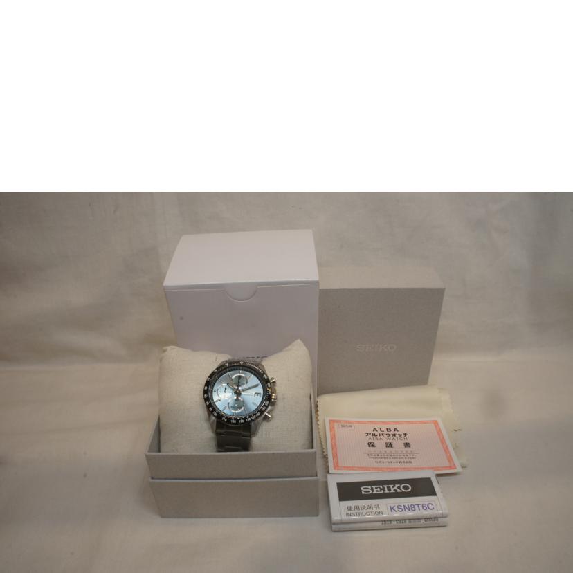 SEIKO セイコー/セイコーセレクションスピリットクロノグラフ/アイスブルー文字盤QZ/SBTR029/8T67-00D0//271***/SAランク/92