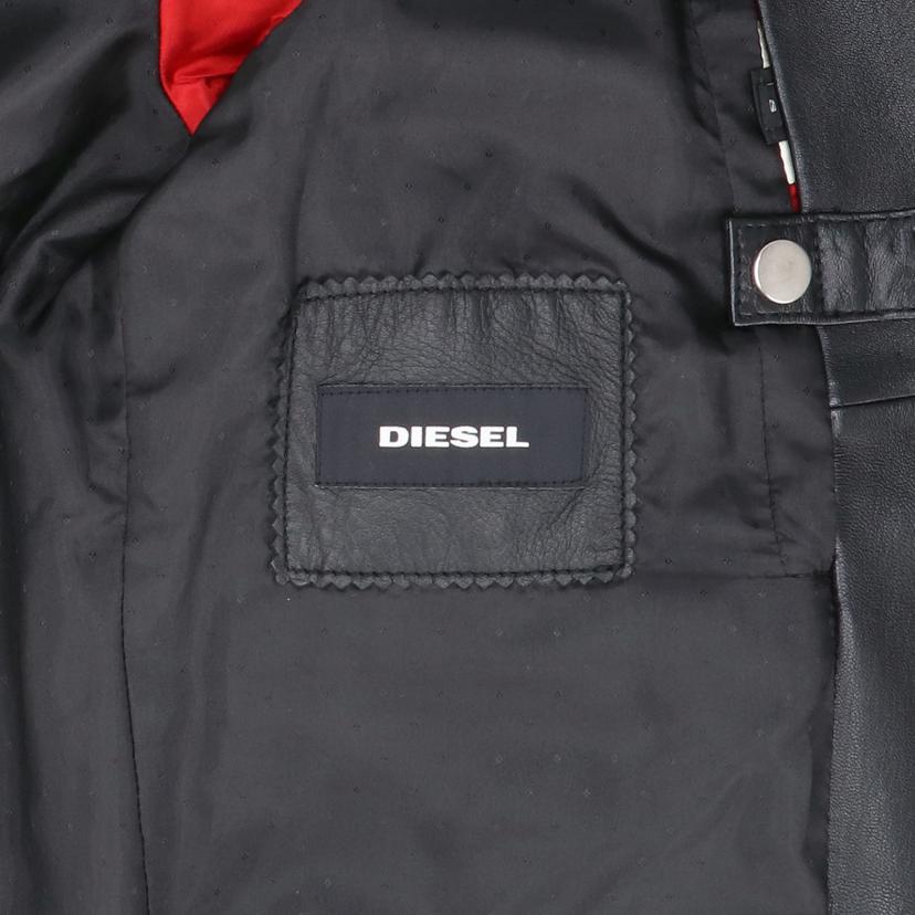 DIESEL ディーゼル/ラムレザー/シングルライダースジャケット/ブラック//Aランク/18
