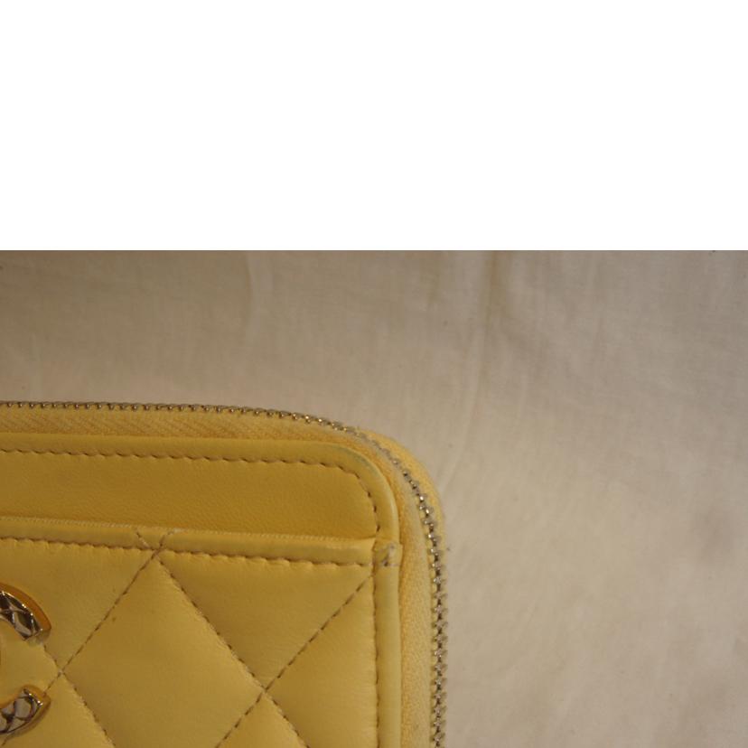 CHANEL シャネル/ラムスキンマトラッセ／ラインストーンココマーク／フラグメントケースイエロー/AP4344B//EE2*****/ABランク/92