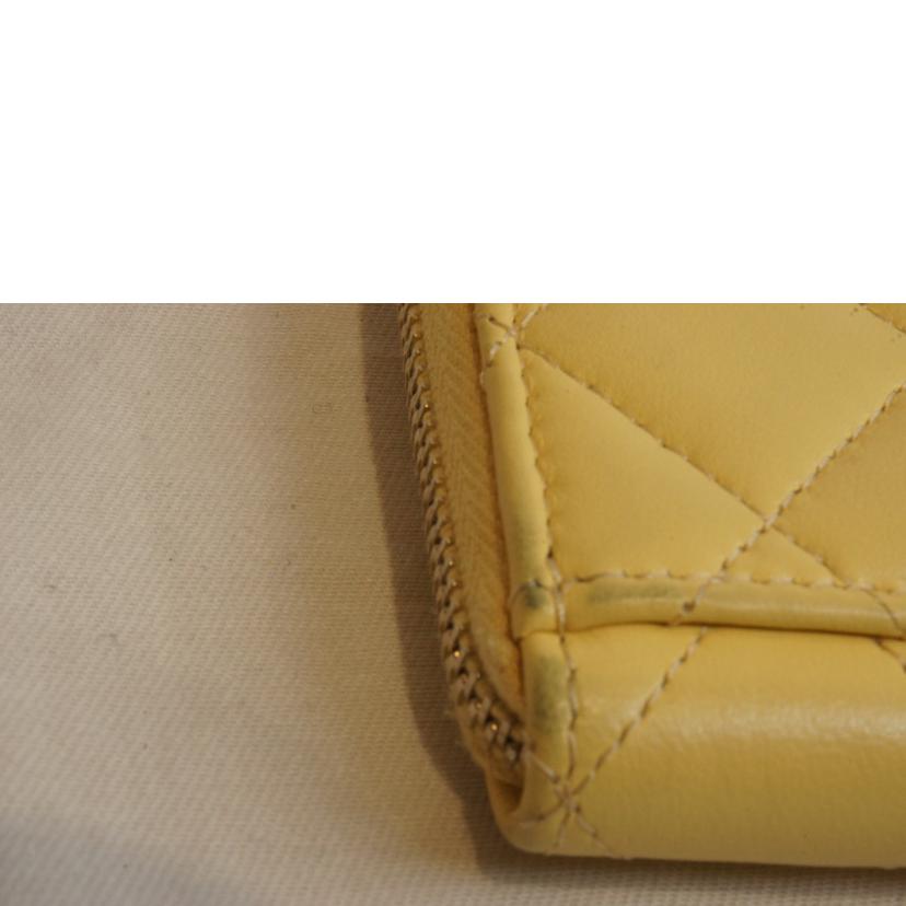 CHANEL シャネル/ラムスキンマトラッセ／ラインストーンココマーク／フラグメントケースイエロー/AP4344B//EE2*****/ABランク/92