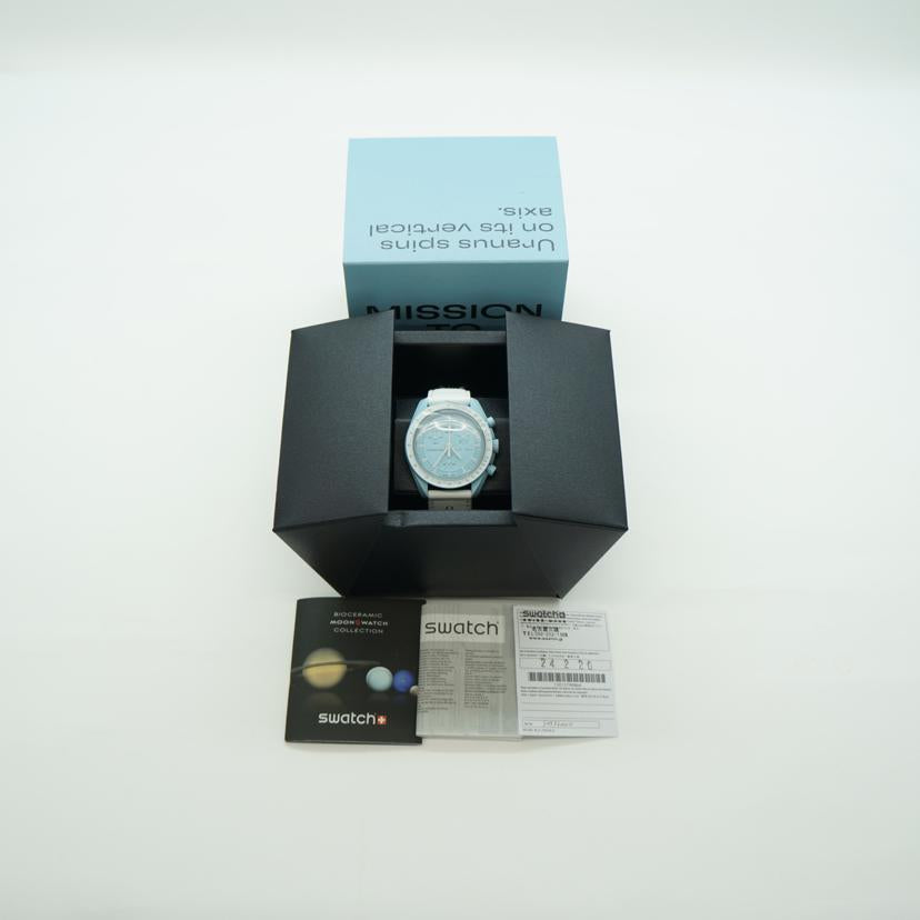 OMEGA×swatch オメガ×スウォッチ/ムーンスウォッチ／MISSION　TO　URANUS／クオーツ/SO33L100//Aランク/75