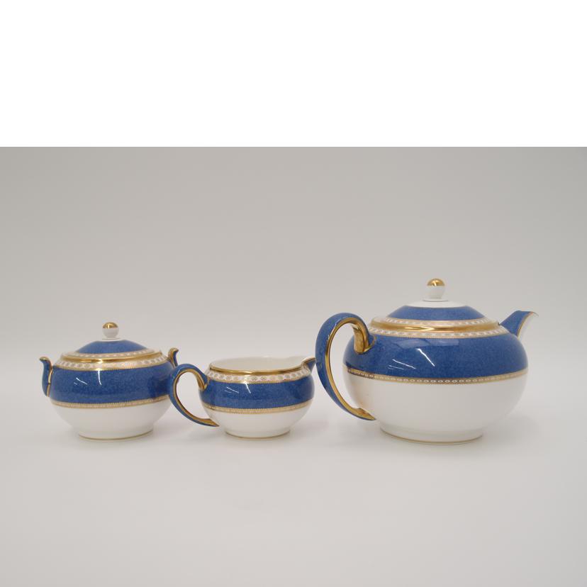 WEDGWOOD ウエッジウッド/ティーポット3点セット/ﾕｰﾗﾝﾀﾞﾊﾟｳﾀﾞｰﾌﾞﾙｰ//Aランク/69