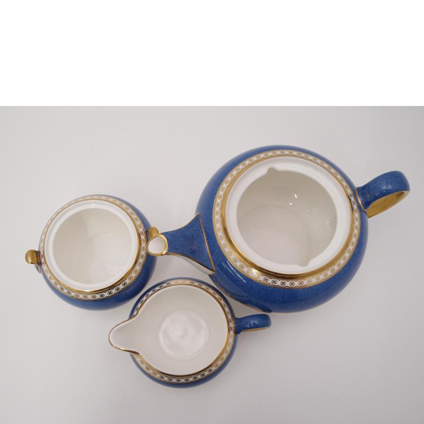 WEDGWOOD ウエッジウッド/ティーポット3点セット/ﾕｰﾗﾝﾀﾞﾊﾟｳﾀﾞｰﾌﾞﾙｰ//Aランク/69