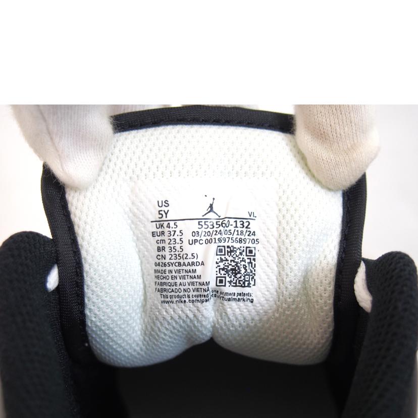NIKE ナイキ/NIKE　GS　Air　Jordan　1Low　White／Black/553560-132//-/Sランク/71