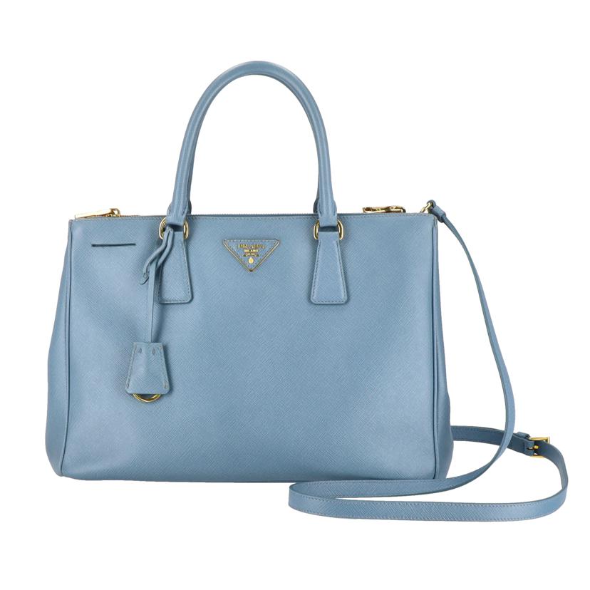 PRADA　 プラダ/サフィアーノ2wayバッグ／　レザー　ブルー/BN2274//ABランク/05