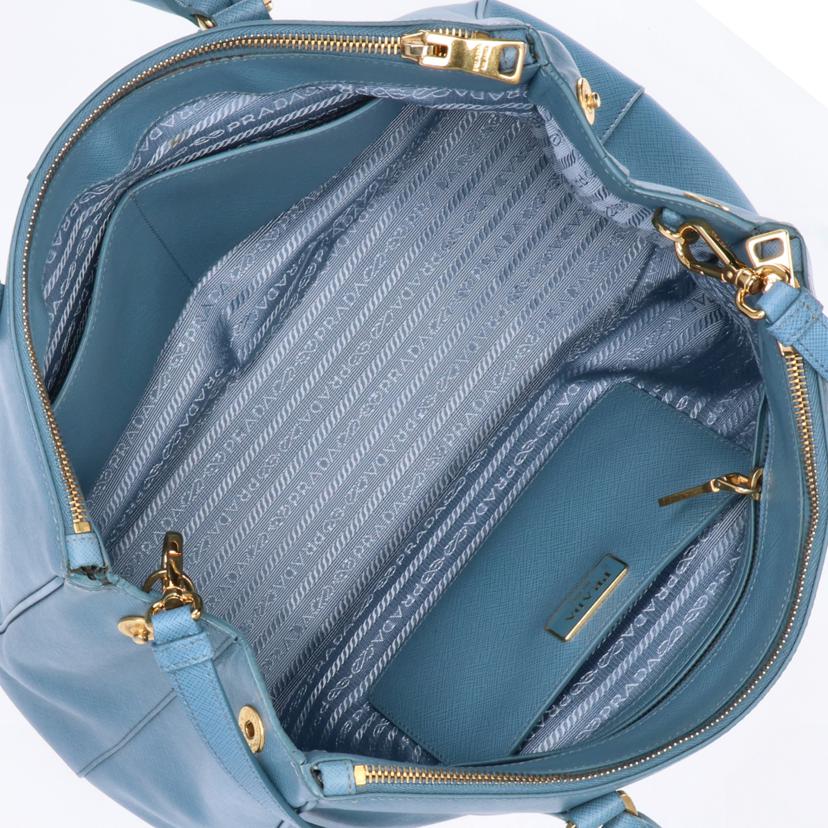 PRADA　 プラダ/サフィアーノ2wayバッグ／　レザー　ブルー/BN2274//ABランク/05