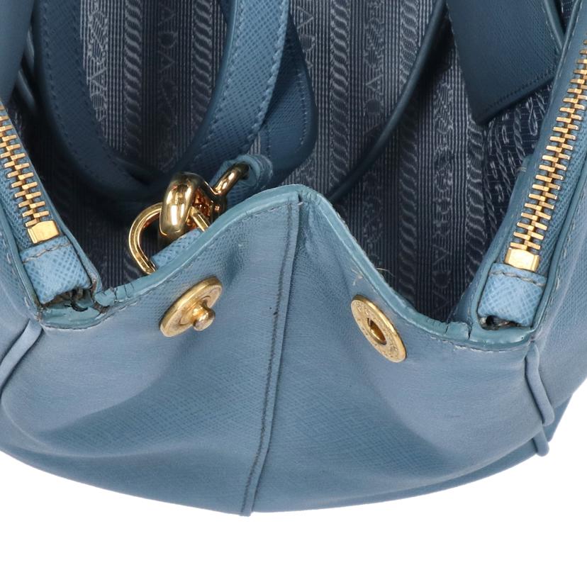 PRADA　 プラダ/サフィアーノ2wayバッグ／　レザー　ブルー/BN2274//ABランク/05