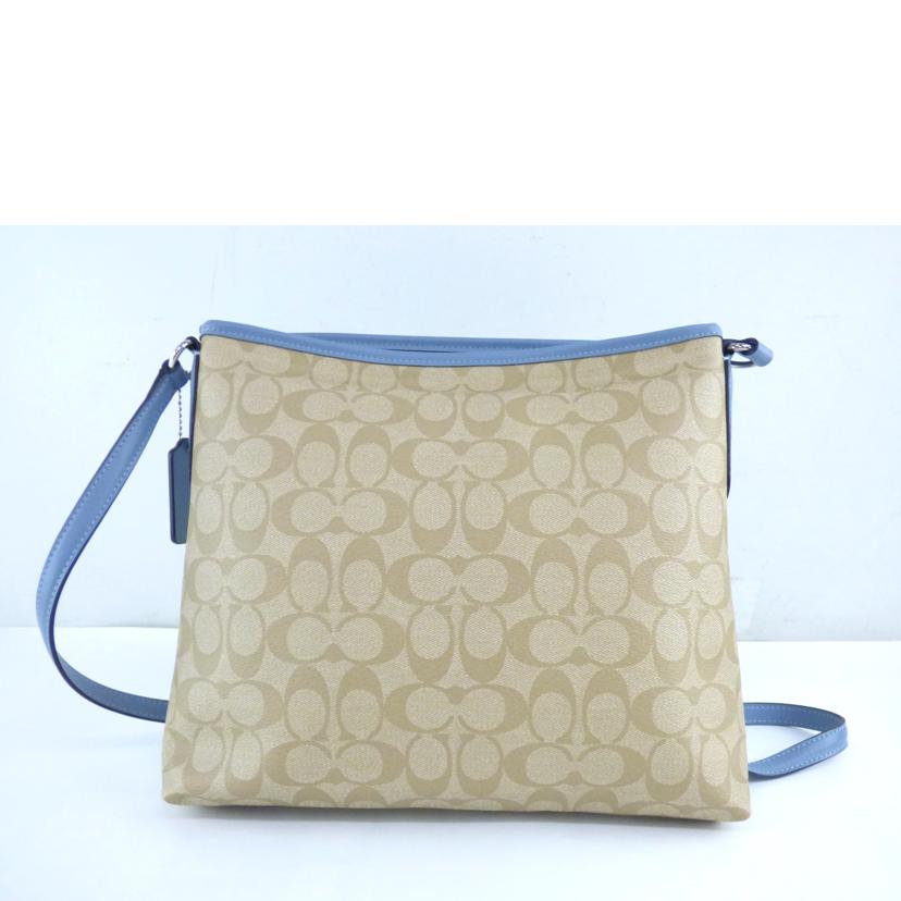 COACH コーチ/シグネチャー／ショルダーバッグ／ベージュ／ブルー/F58297//M17**/ABランク/64