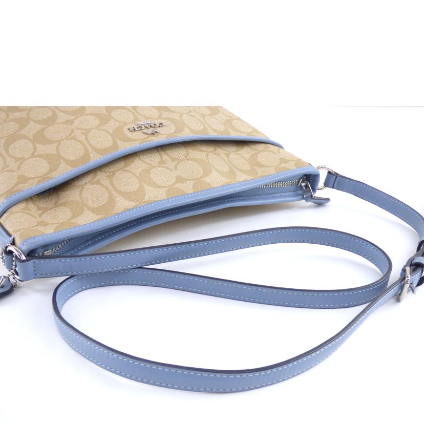 COACH コーチ/シグネチャー／ショルダーバッグ／ベージュ／ブルー/F58297//M17**/ABランク/64