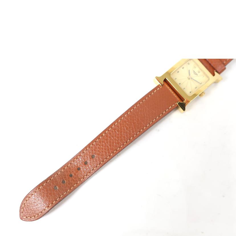 HERMES エルメス/Hウォッチ　革ベルト　ゴールド/HH1.201//227****/ABランク/65