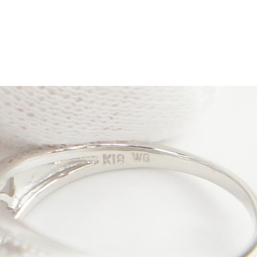 K18WGダイヤリング0．30＃16//ABランク/64