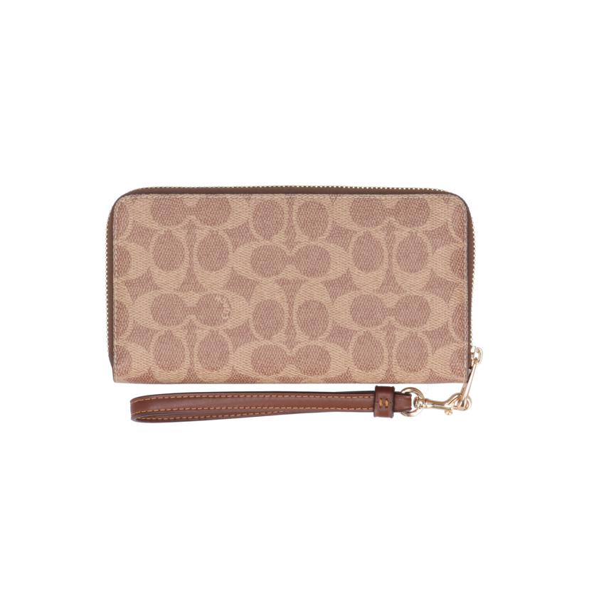 COACH コーチ/シグネチャーロングジップアラウンドウォレット／ストラップ付/CW778//H24**/Aランク/77