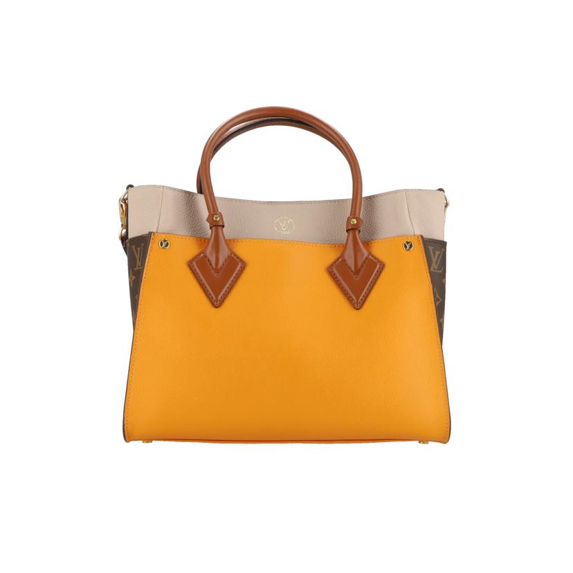 LOUIS VUITTON ルイ・ヴィトン/オンマイサイドMM/ベージュ×サフラン/M56077 //AH0***/SAランク/40