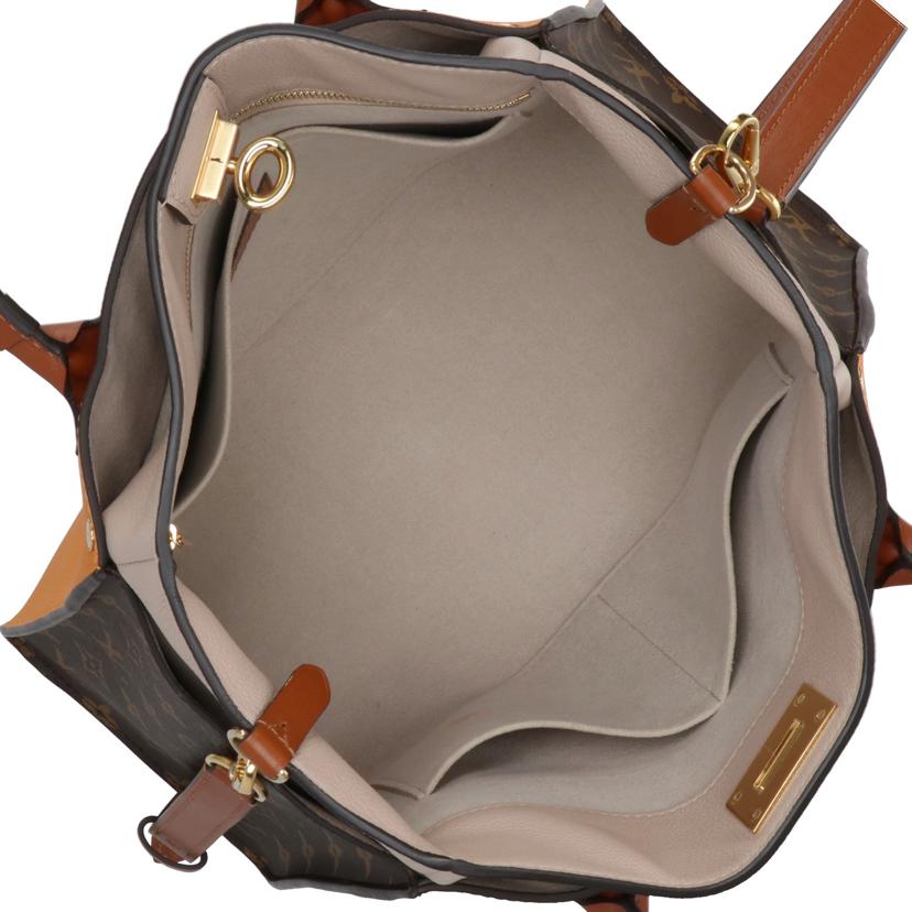 LOUIS VUITTON ルイ・ヴィトン/オンマイサイドMM/ベージュ×サフラン/M56077 //AH0***/SAランク/40