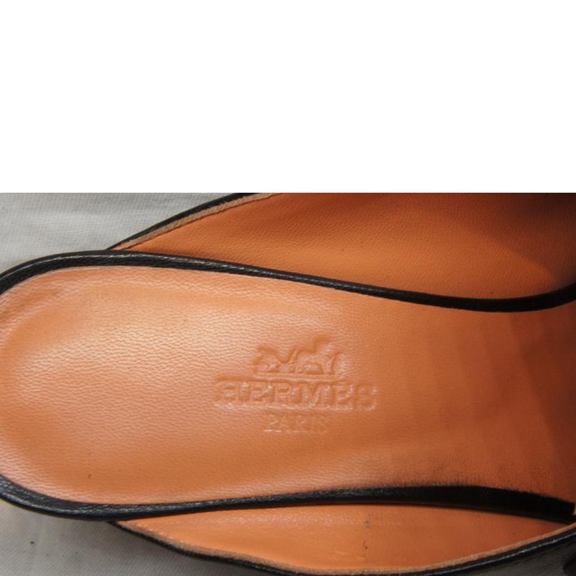 HERMES エルメス/ロワイヤル/H金具ローファーブラックSV金具//ABランク/92