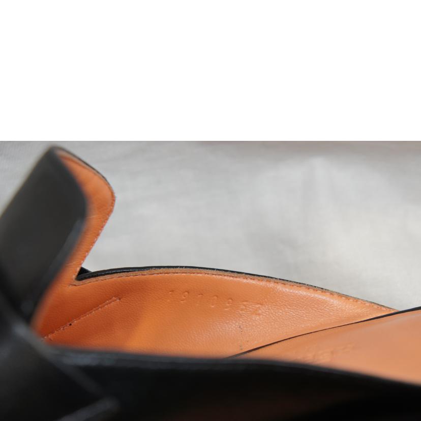 HERMES エルメス/ロワイヤル/H金具ローファーブラックSV金具//ABランク/92
