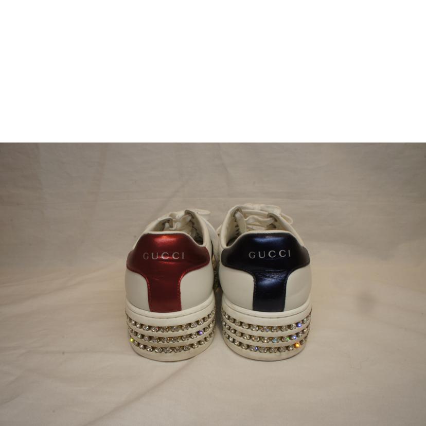 GUCCI グッチ/ビジュースニーカーシェリービーホワイト/505995//ABランク/92