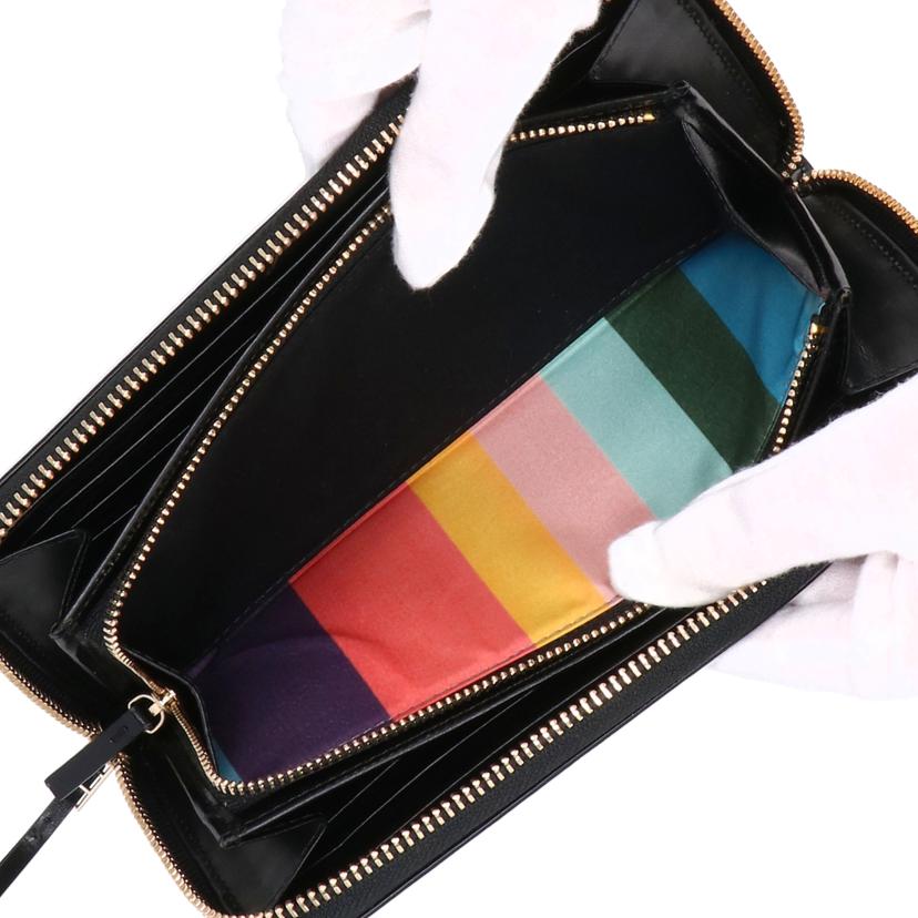 Paul Smith ポールスミス/シティエンボス/ラウンドファスナー長財布/ブラック/PSC307//Aランク/18