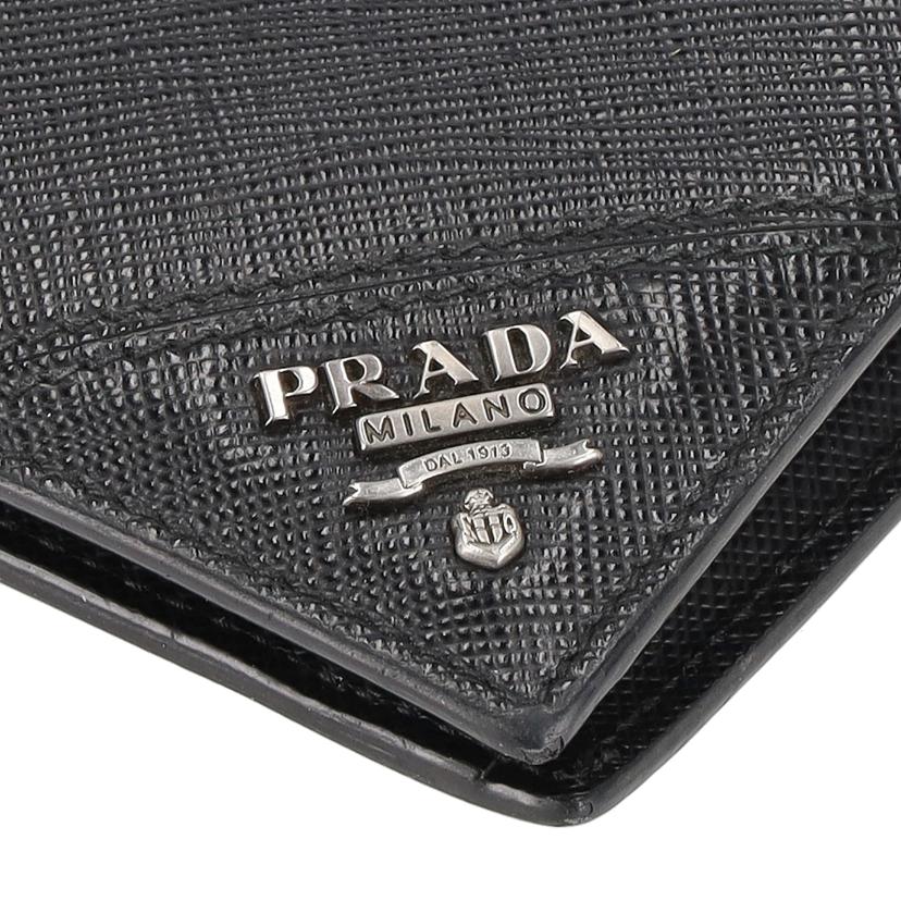 PRADA プラダ/サフィアーノ二つ折り財布／ブラック/2M0738//ABランク/75