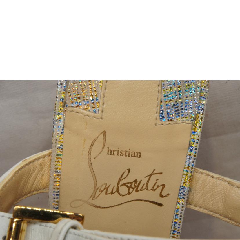 C．Louboutin ルブタン/マルチカラースタッズエスパドリーユラメ//ABランク/92