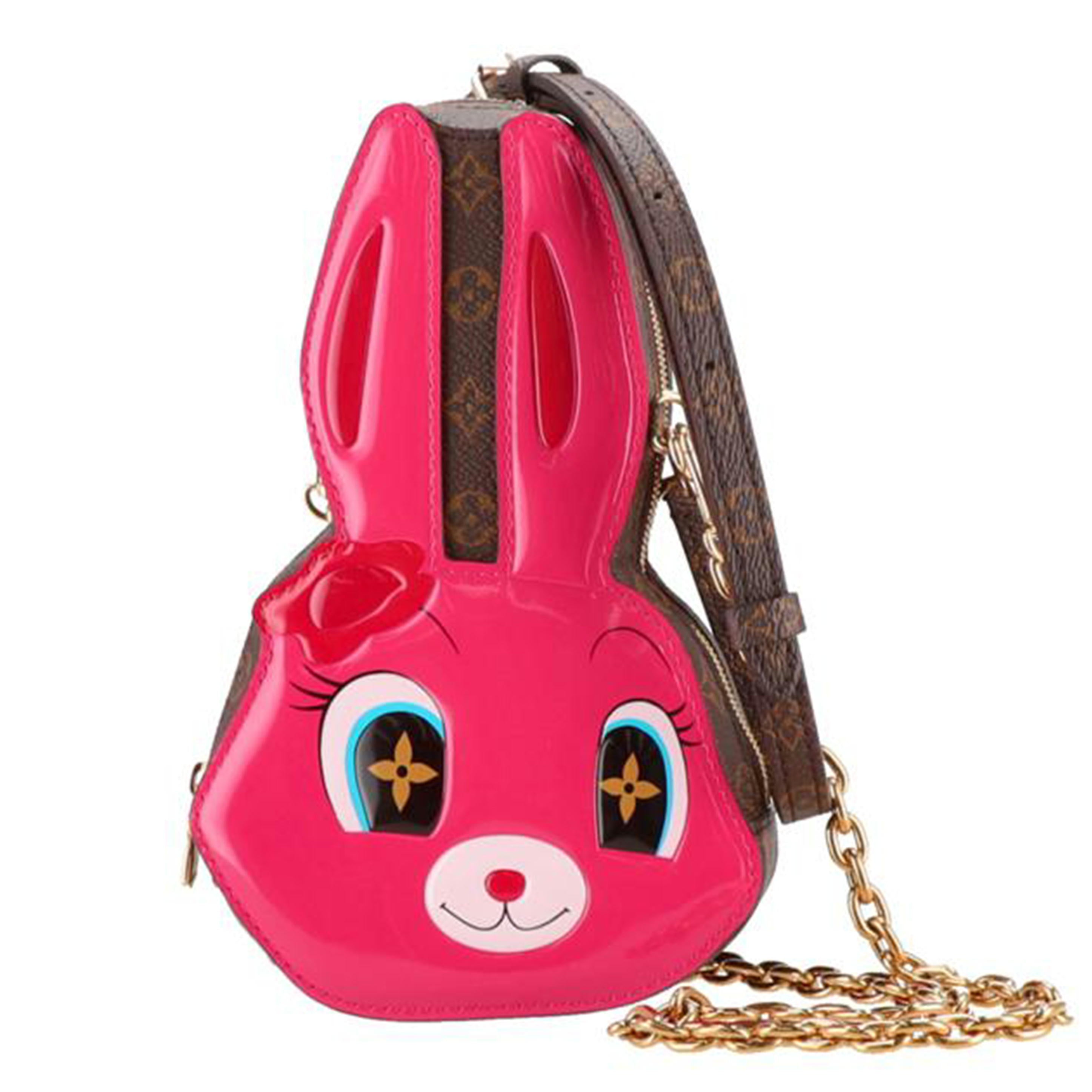 LOUIS VUITTON ルイヴィトン/ウォレット オン チェーンアニモグラム/シャイニーカーフ /M11452 //RFI****/SAランク/40