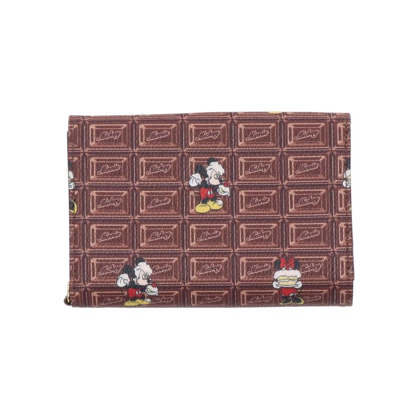 Q－POT． Q-POT./チョコレートミッキー＆ミニーコンパクトウォレット//Aランク/85