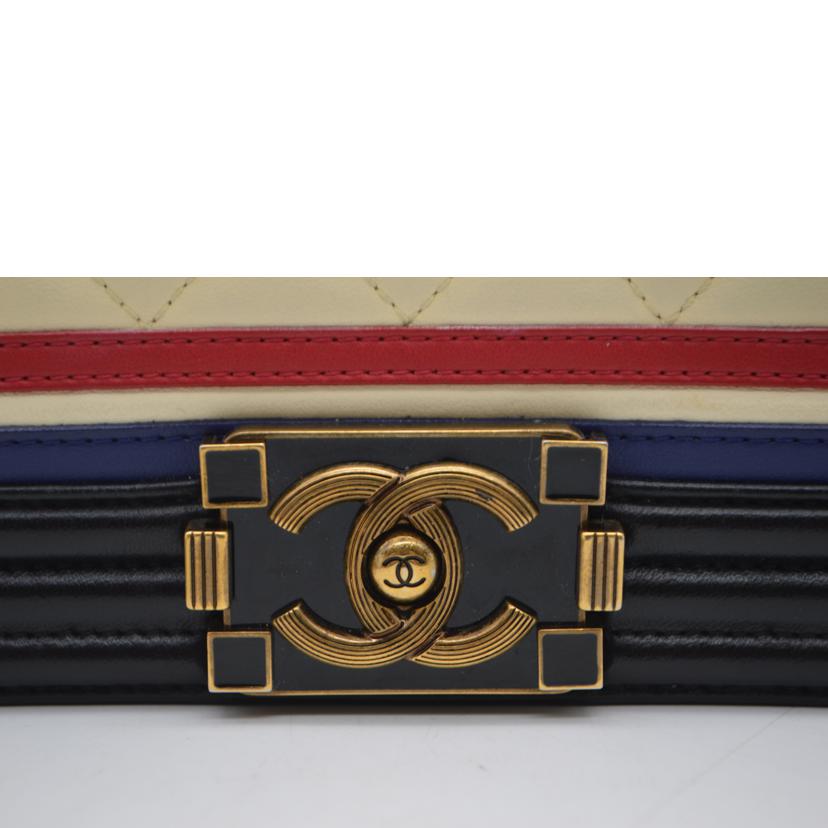 CHANEL シャネル/ボーイシャネルラムスキンチェーンショルダー／バイカラー/A67086//219*****/Aランク/89