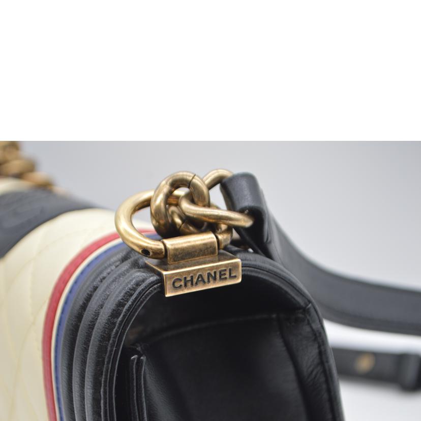 CHANEL シャネル/ボーイシャネルラムスキンチェーンショルダー／バイカラー/A67086//219*****/Aランク/89