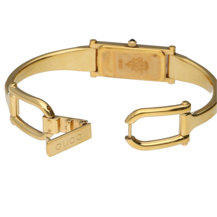 GUCCI グッチ/スクエアバングルウォッチ・シェル×ゴールド／クオーツ/1500L//044****/ABランク/20