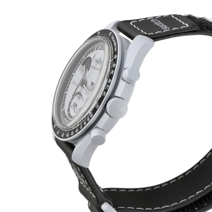 SWATCH×OMEGA オメガ スウォッチ/MISSION　TO　EARTHPHASE　ムーンスウォッチ／クオーツ/S033M700//Aランク/75