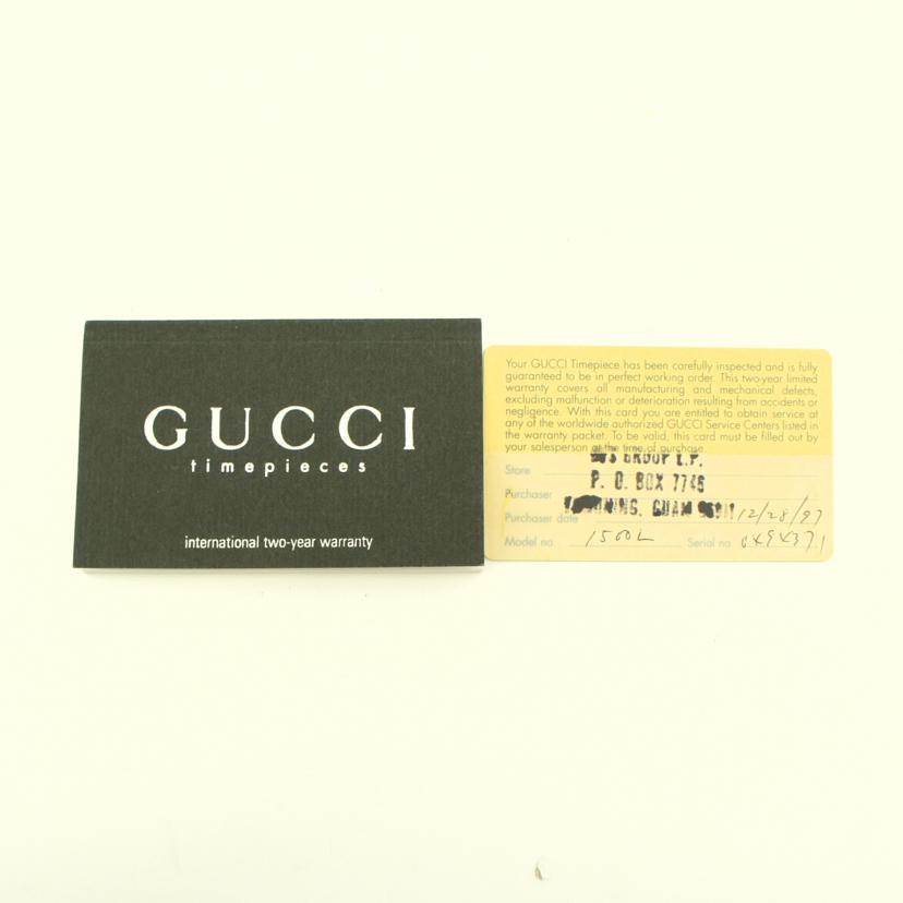 GUCCI グッチ/スクエアバングルウォッチ・ブラック×シルバー／クオーツ/1500L//049****/Aランク/09