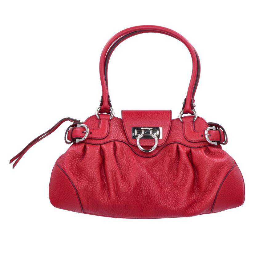 Ferragamo フェラガモ/ガンチーニマリッサレザートート／レッド//Aランク/75