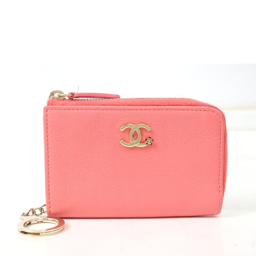 CHANEL シャネル/ラッキーフラワー　キーリング付きコインケース　小銭入れ　ピンク//269*****/Bランク/65