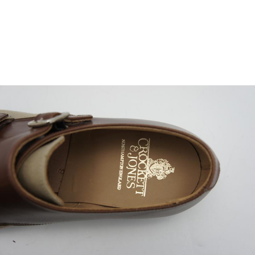 CROKETT＆JONES クロケットアンドジョーンズ/レザー×キャンバス シューズ/ブラウン×ベージュ/6189//X37969/SAランク/20