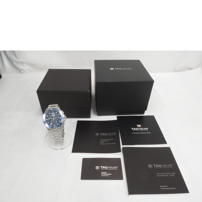 TAG HEUER タグホイヤー/アクアレーサー・クロノ/ネイビー/クォーツ/CAN1011.BA0821//RZN****/Aランク/82